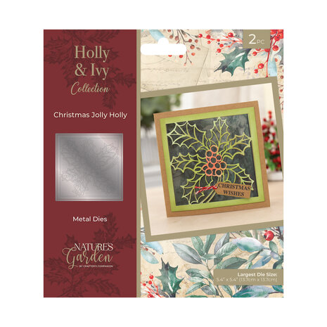 Crafter's Companion Holly & Ivy Metal Die Christmas Jolly Holly (NG-HAI-MD-CJH) Crafter's Companion Holly & Ivy Metal Die Christmas Jolly Holly (NG-HAI-MD-CJH)