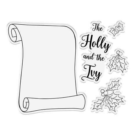 Crafter's Companion Holly & Ivy Stamp & Die Scroll with Holly (NG-HAI-STD-SWHO) Crafter's Companion Holly & Ivy Stamp & Die Scroll with Holly (NG-HAI-STD-SWHO)