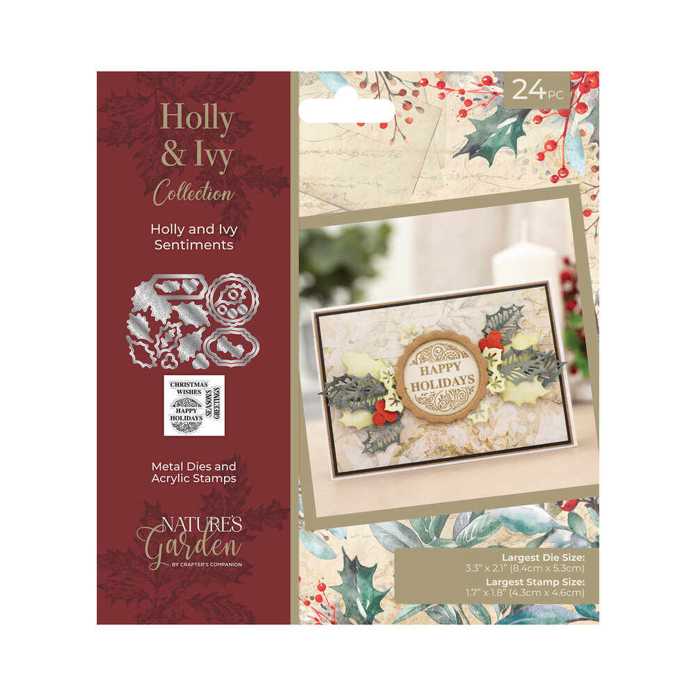 Crafter's Companion Holly & Ivy Stamp & Die Holly and Ivy Sentiment (NG-HAI-STD-HIS)