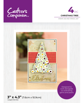 Crafter's Companion A Touch Of Sparkle Stamp/Die/Stencil Christmas Tree (CC-STD-STEN-CHTR)