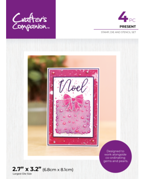 Crafter's Companion A Touch Of Sparkle Stamp/Die/Stencil Present (CC-STD-STEN-PRES)