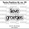 Crealies Texto Positivo Stansen Dutch Lieve Groetjes (POSNL119)