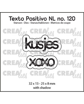 Crealies Texto Positivo Stansen Dutch Kusjes Xoxo (POSNL120)
