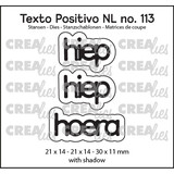 Crealies Texto Positivo Stansen Dutch Hiep Hiep Hoera (POSNL113)