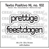 Crealies Texto Positivo Stansen Dutch Prettige Feestdagen (POSNL102)