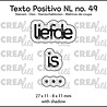 Crealies Texto Positivo Stansen Dutch Liefde Is... (POSNL49)
