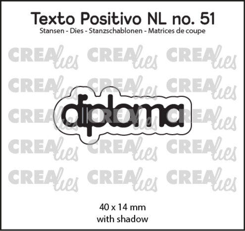 Crealies Texto Positivo Stansen Dutch Diploma (POSNL51)