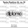 Crealies Texto Positivo Stansen Dutch Diploma (POSNL51)