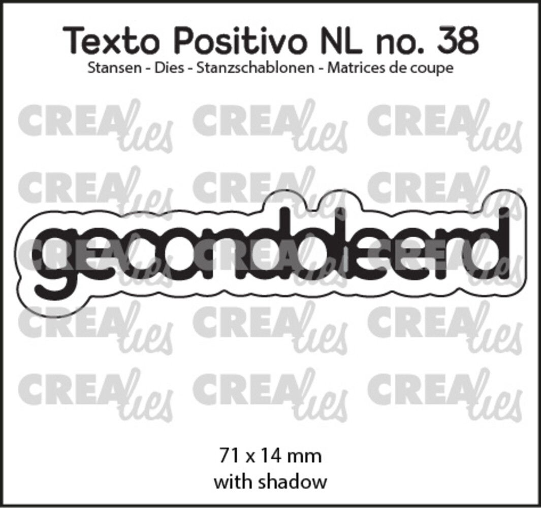 Crealies Texto Positivo Stansen Dutch Gecondoleerd (POSNL38)