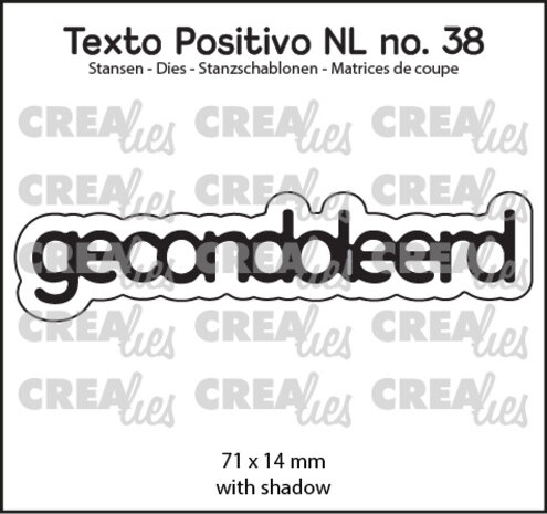 Crealies Texto Positivo Dies Dutch Gecondoleerd (POSNL38)