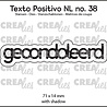 Crealies Texto Positivo Stansen Dutch Gecondoleerd (POSNL38)