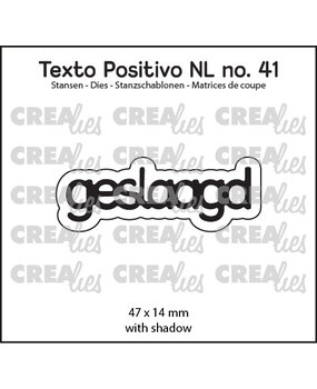 Crealies Texto Positivo Stansen Dutch Geslaagd (POSNL41)