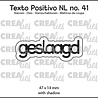 Crealies Texto Positivo Stansen Dutch Geslaagd (POSNL41)
