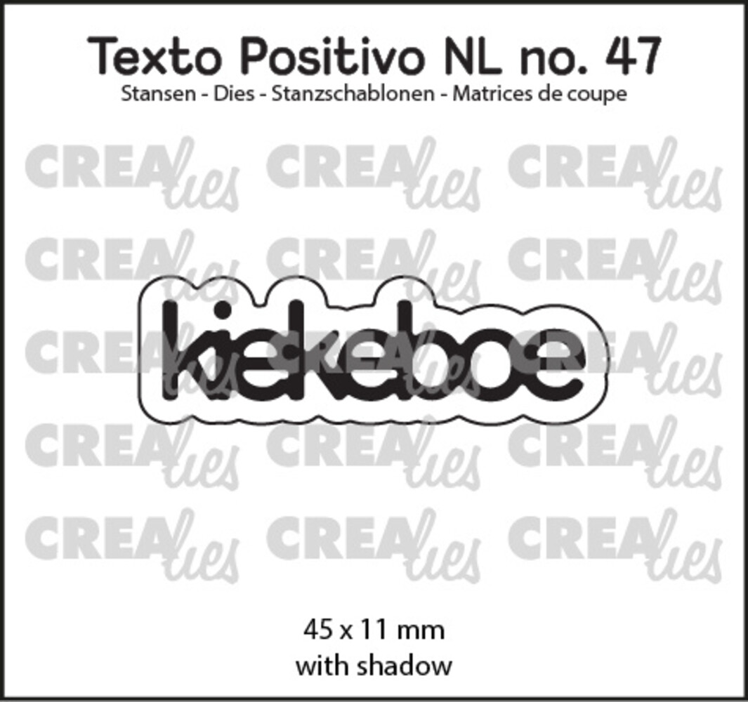 Crealies Texto Positivo Dies Dutch Kiekeboe (POSNL47)