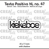 Crealies Texto Positivo Stansen Dutch Kiekeboe (POSNL47)