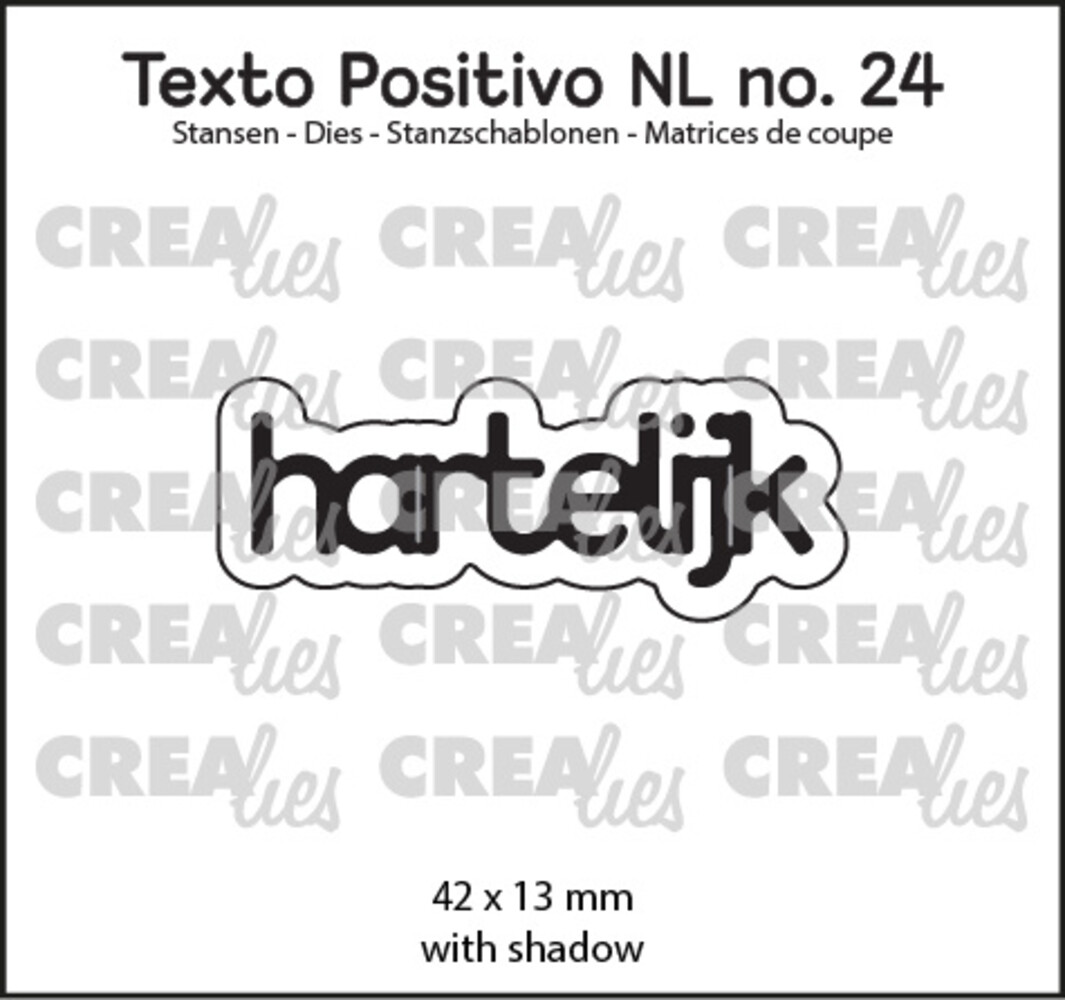 Crealies Texto Positivo Stansen Dutch Hartelijk (POSNL24)
