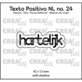 Crealies Texto Positivo Dies Dutch Hartelijk (POSNL24)