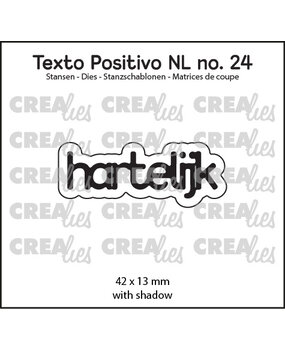 Crealies Texto Positivo Dies Dutch Hartelijk (POSNL24)