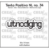 Crealies Texto Positivo Stansen Dutch Uitnodiging (POSNL34)