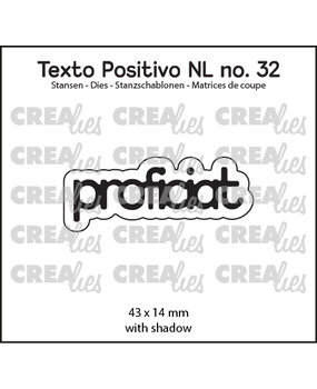 Crealies Texto Positivo Dies Dutch Proficiat (POSNL32)