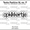 Crealies Texto Positivo Dies Dutch Opkikkertje (POSNL17) Crealies Texto Positivo Dies Dutch Opkikkertje (POSNL17)