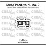 Crealies Texto Positivo Dies Dutch Jarig (POSNL21)