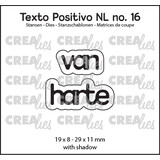 Crealies Texto Positivo Dies Dutch Van Harte (POSNL16)