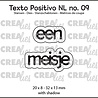 Crealies Texto Positivo Stansen Dutch Een Meisje (POSNL09)