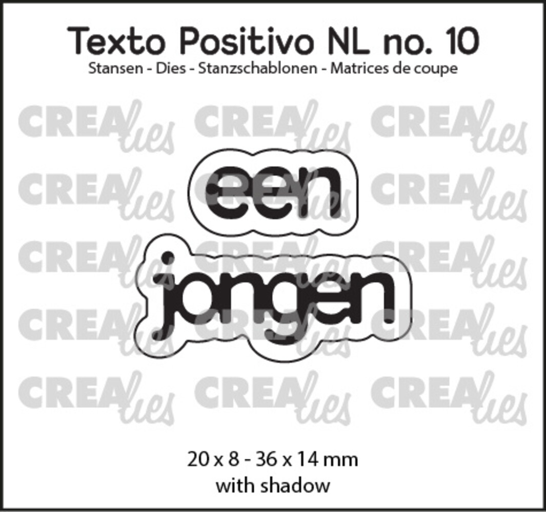 Crealies Texto Positivo Dies Dutch Een Jongen (POSNL10)