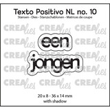 Crealies Texto Positivo Stansen Dutch Een Jongen (POSNL10)