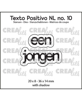 Crealies Texto Positivo Dies Dutch Een Jongen (POSNL10)