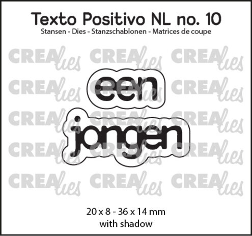 Crealies Texto Positivo Dies Dutch Een Jongen (POSNL10)