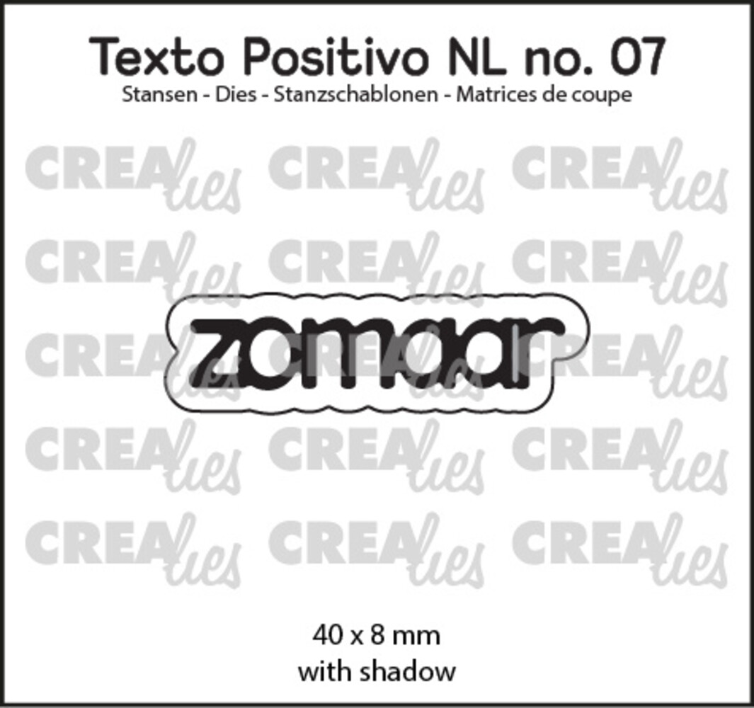 Crealies Texto Positivo Stansen Dutch Zomaar (POSNL07)