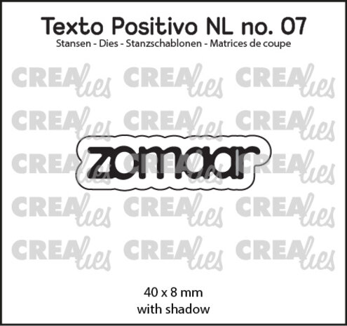 Crealies Texto Positivo Stansen Dutch Zomaar (POSNL07)