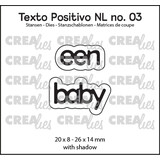 Crealies Texto Positivo Stansen Dutch Een Baby (POSNL03)