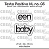 Crealies Texto Positivo Dies Dutch Een Baby (POSNL03) Crealies Texto Positivo Dies Dutch Een Baby (POSNL03)
