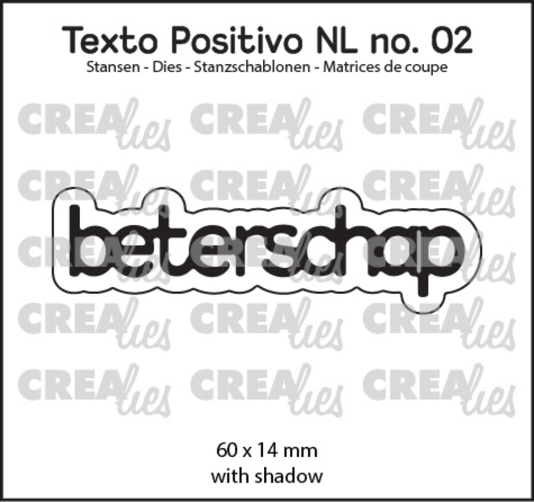 Crealies Texto Positivo Dies Dutch Beterschap (POSNL02)