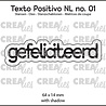 Crealies Texto Positivo Dies Dutch Gefeliciteerd (POSNL01) Crealies Texto Positivo Dies Dutch Gefeliciteerd (POSNL01)