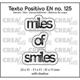 Crealies Texto Positivo Dies English Miles Of Smiles (POSEN125)