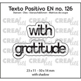 Crealies Texto Positivo Dies English With Gratitude (POSEN126)