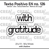 Crealies Texto Positivo Stansen English With Gratitude (POSEN126)