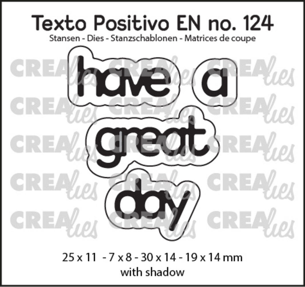 Crealies Texto Positivo Stansen English Have A Great Day (POSEN124) Crealies Texto Positivo Stansen English Have A Great Day (POSEN124)