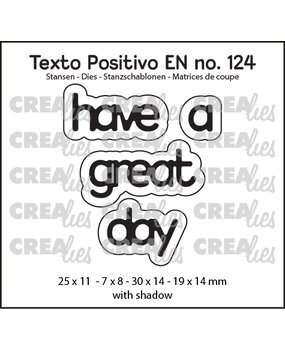 Crealies Texto Positivo Stansen English Have A Great Day (POSEN124)