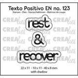 Crealies Texto Positivo Stansen English Rest & Recover (POSEN123)