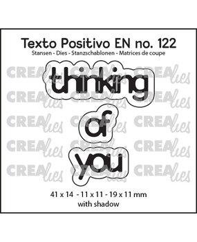 Crealies Texto Positivo Stansen English Thinking Of You (POSEN122)
