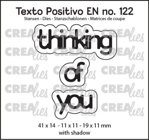 Crealies Texto Positivo Stansen English Thinking Of You (POSEN122) Crealies Texto Positivo Stansen English Thinking Of You (POSEN122)