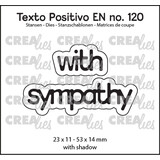 Crealies Texto Positivo Dies English With Sympathy (POSEN120)