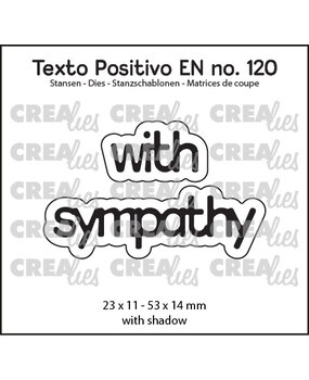 Crealies Texto Positivo Stansen English With Sympathy (POSEN120)