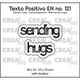 Crealies Texto Positivo Dies English Sending Hugs (POSEN121)