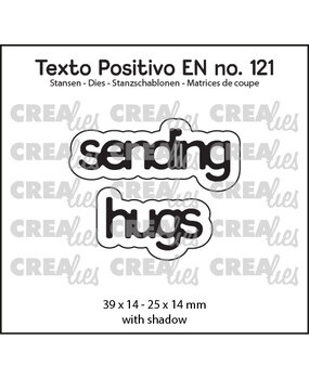 Crealies Texto Positivo Stansen English Sending Hugs (POSEN121)